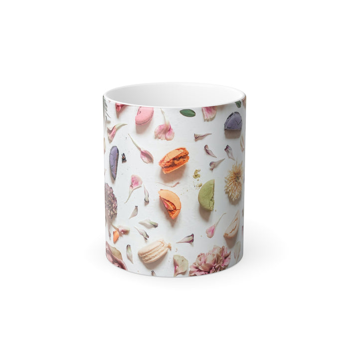 Colour Morphing Mug, 11oz - Blooming Beauty: Delicate Petals in Motion