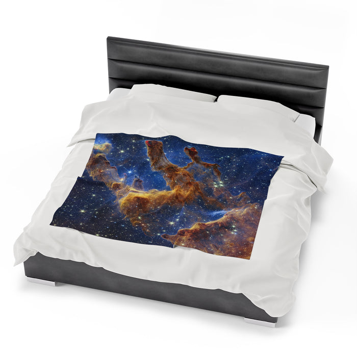 Velveteen Plush Blanket - Stellar Serenity: Pillars of Creation