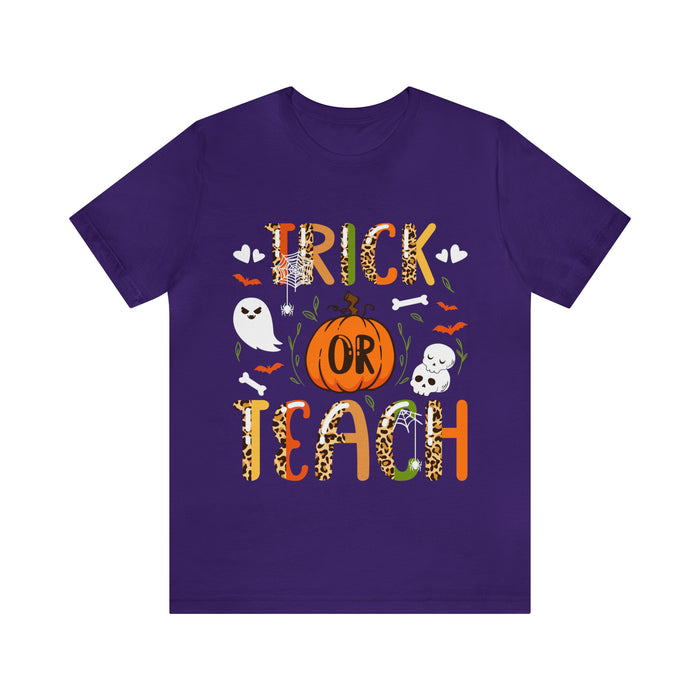 Unisex Jersey Short Sleeve Tee - "Trick or Teach"