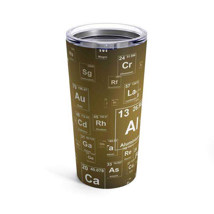 Stainless Steel Tumbler, 20oz - Elemental Elegance: The Periodic Table of Chemical Elements