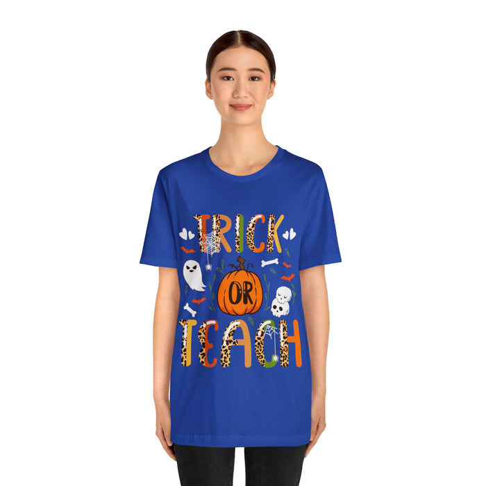 Unisex Jersey Short Sleeve Tee - "Trick or Teach"