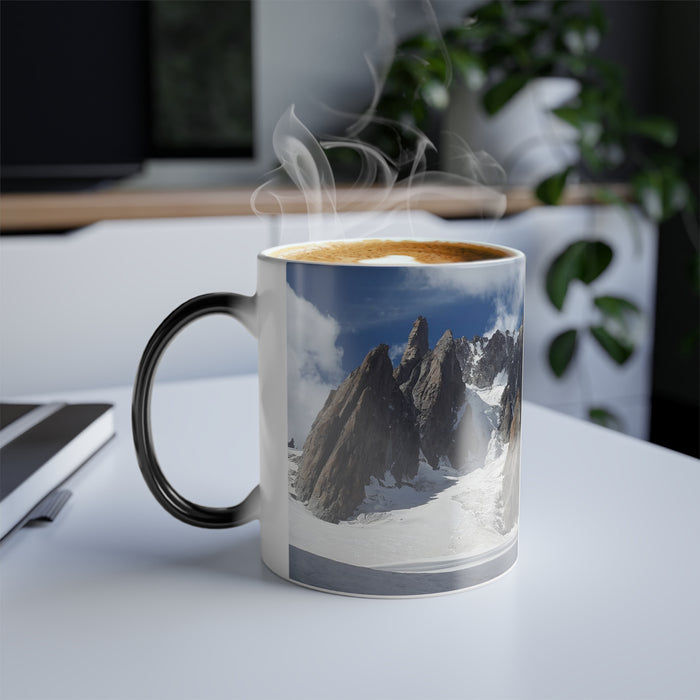 Colour Morphing Mug, 11oz - Snowy Peaks: Rockies Wonderland