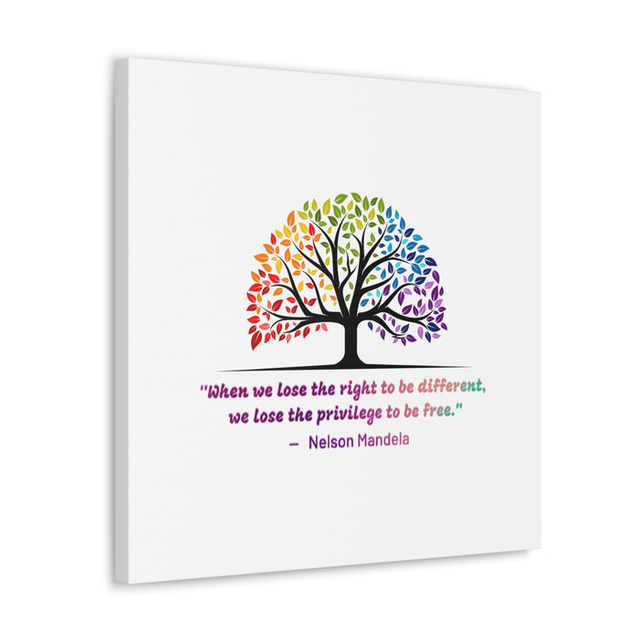 Canvas Gallery Wraps - "When we lose the right to be different, we lose the privilege to be free."