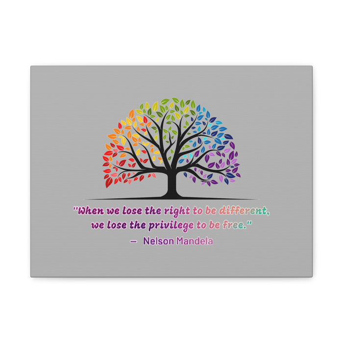 Canvas Gallery Wraps - "When we lose the right to be different, we lose the privilege to be free."