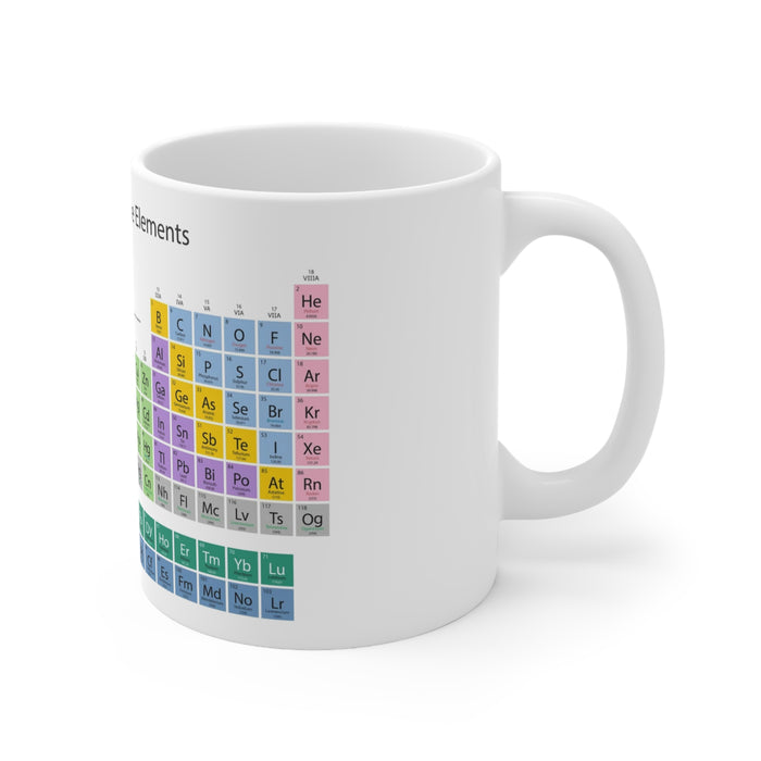 Ceramic Mug 11oz - Elemental Elegance: The Periodic Table of Chemical Elements