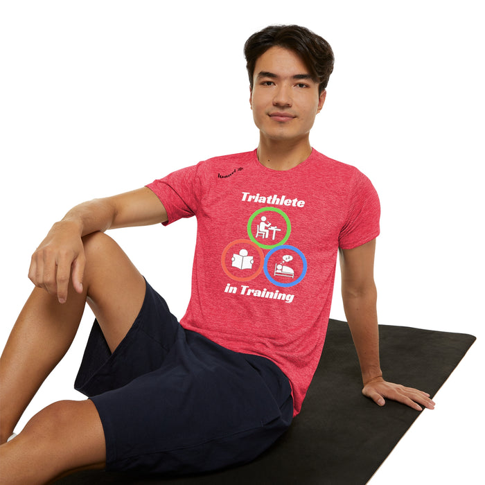 Men's Sports T-shirt  - "Triathlete in Training": Read - Eat - Sleep