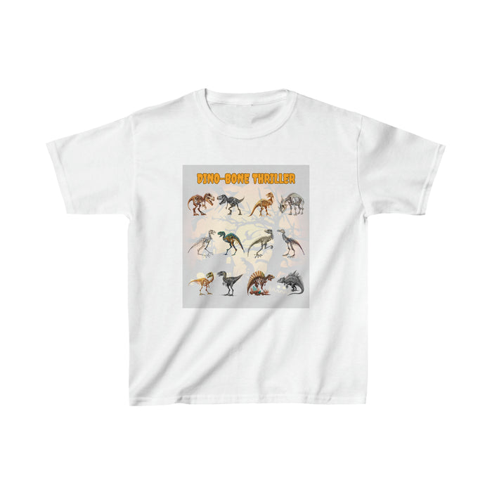 Kid's Heavy Cotton™ Tee - Dino-Bone Thriller Halloween Delight