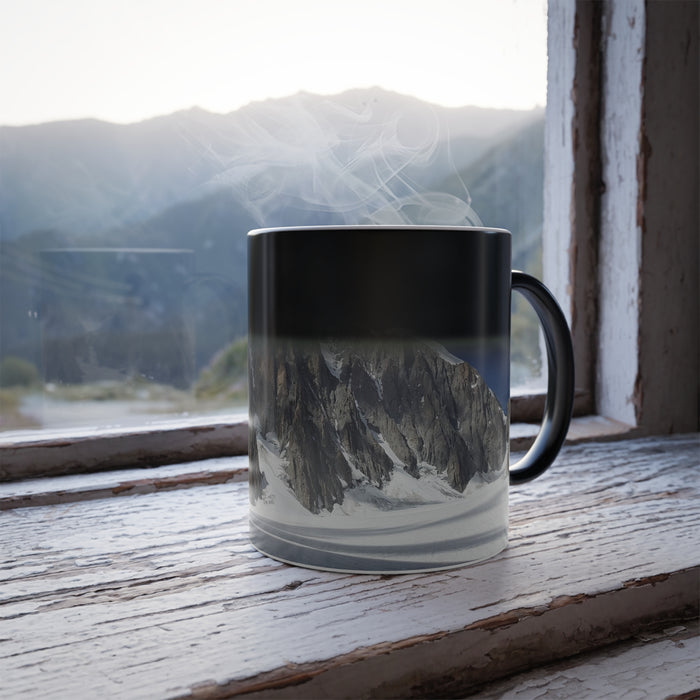 Colour Morphing Mug, 11oz - Snowy Peaks: Rockies Wonderland