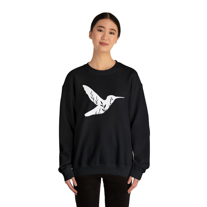 Unisex Heavy Blend™ Crewneck Sweatshirt - Whispers of Nature: Hummingbird Harmony 🌺🕊️