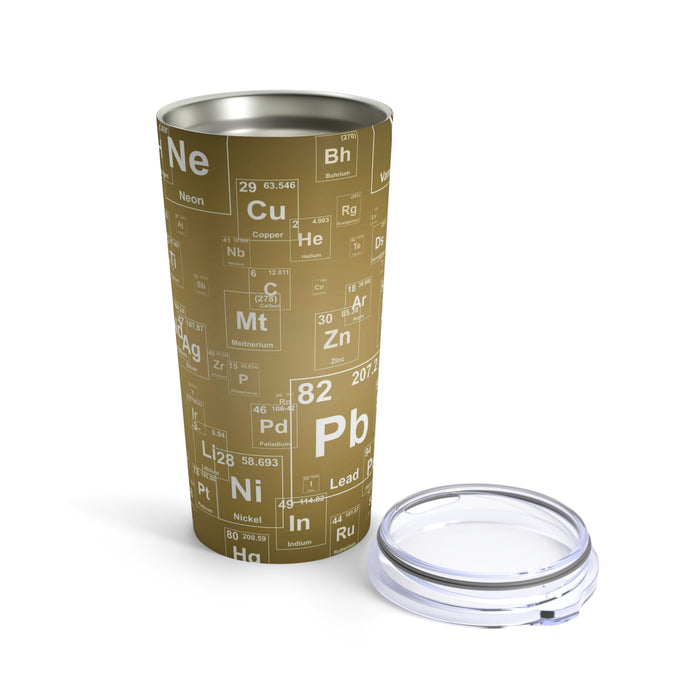 Stainless Steel Tumbler, 20oz - Elemental Elegance: The Periodic Table of Chemical Elements