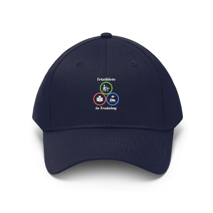 Unisex Twill Hat - Triathlete in Training: Read - Eat - Sleep