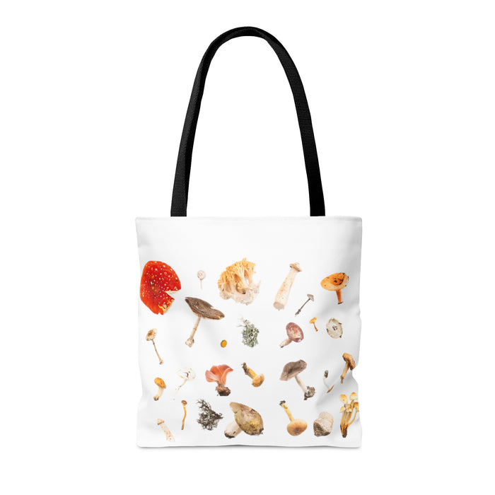 Tote Bag (AOP) - Mushroom Medley: A Kaleidoscope of Fungal Delights