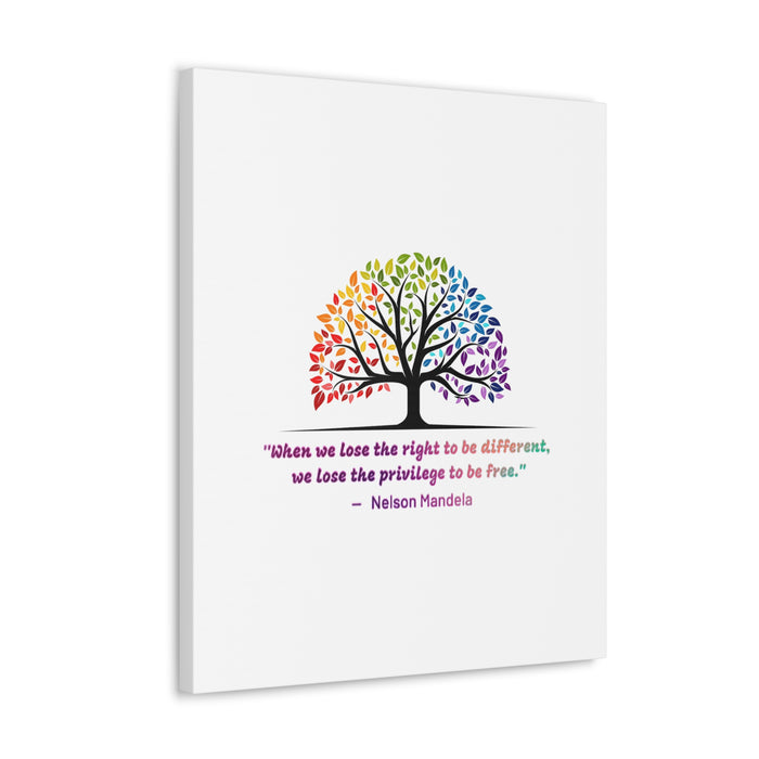 Canvas Gallery Wraps - "When we lose the right to be different, we lose the privilege to be free."