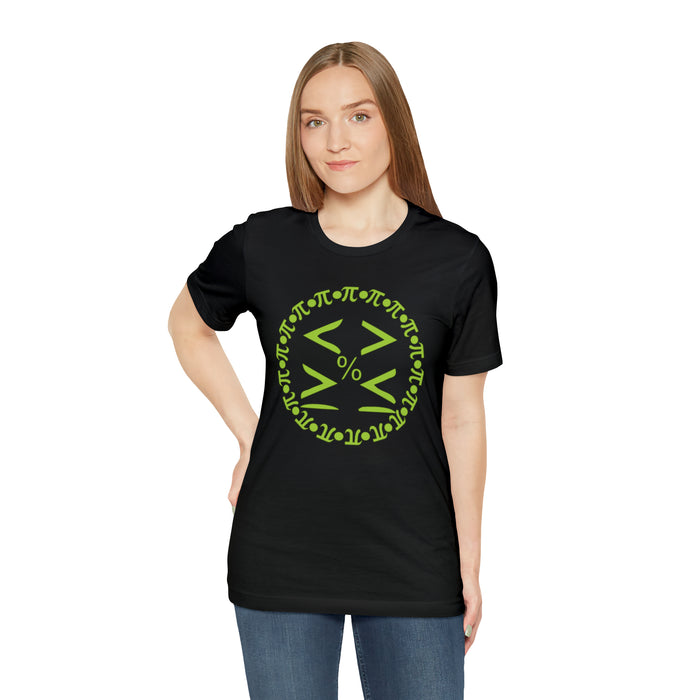 Unisex Jersey Short Sleeve Tee - Pi and Symbols: Mathematical Elegance