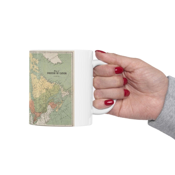 Ceramic Mug 11oz - Canadian Frontier: The Map of Dominion of Canada