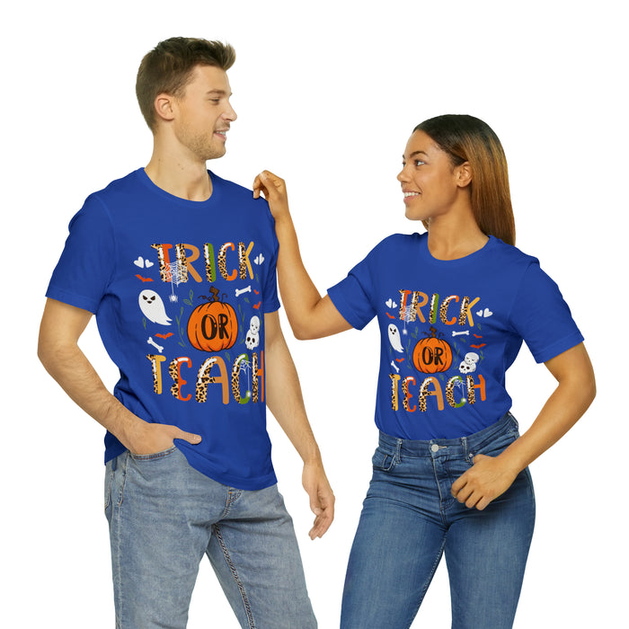 Unisex Jersey Short Sleeve Tee - "Trick or Teach"