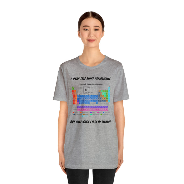 Unisex Jersey Short Sleeve Tee - Elemental Elegance: The Periodic Table of Chemical Elements