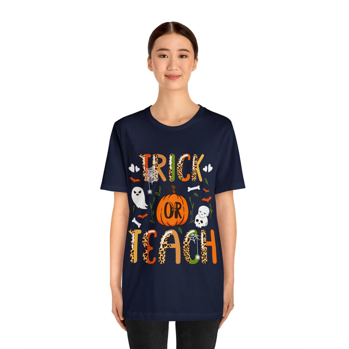 Unisex Jersey Short Sleeve Tee - "Trick or Teach"