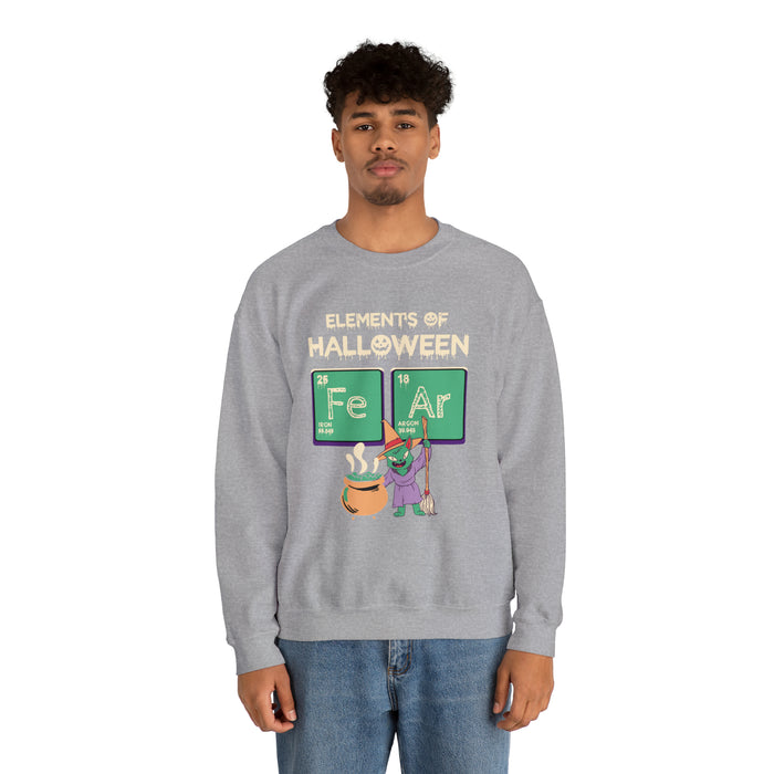 Unisex Heavy Blend™ Crewneck Sweatshirt - Spooky Halloween: Elements of Fear