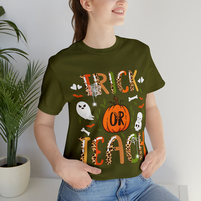 Unisex Jersey Short Sleeve Tee - "Trick or Teach"