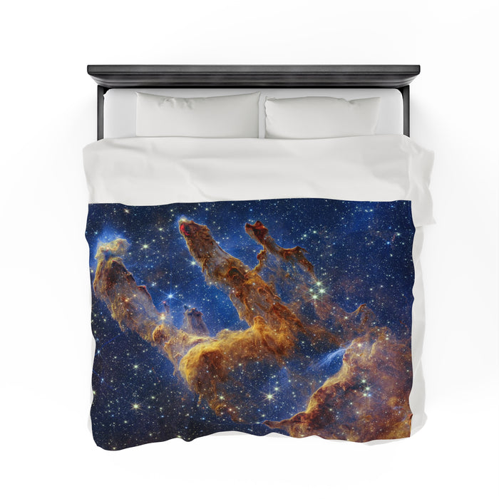 Velveteen Plush Blanket - Stellar Serenity: Pillars of Creation