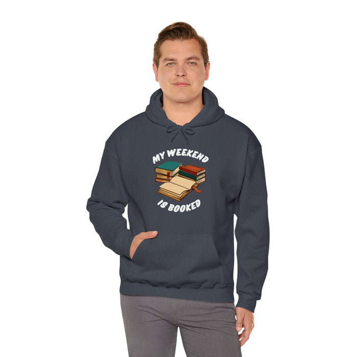 Unisex Heavy Blend™ Hooded Sweatshirt - Literary Escape: "MY WEEKEND IS BOOKED"