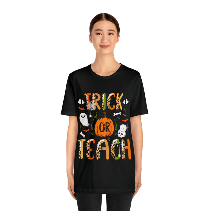 Unisex Jersey Short Sleeve Tee - "Trick or Teach"