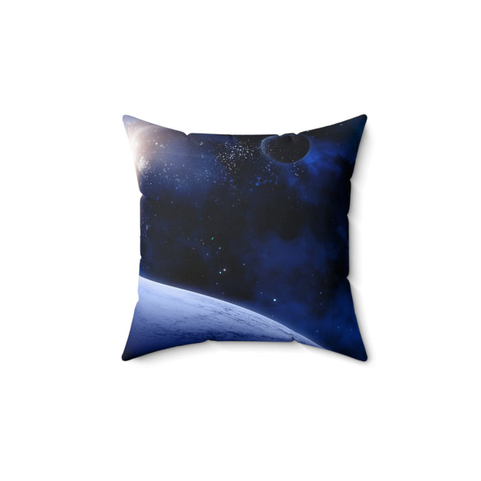 Spun Polyester Square Pillow - Cosmic Elixir: The Outer Space