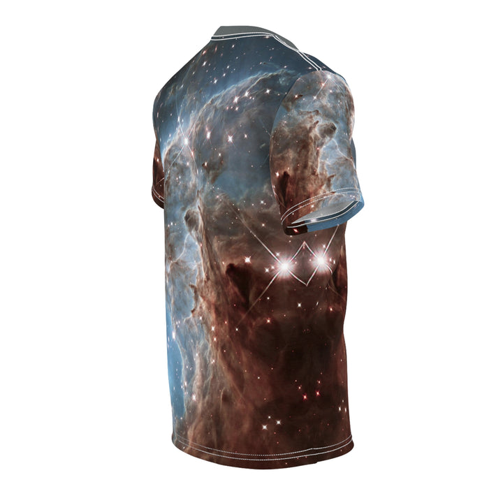 Unisex Cut & Sew Tee (AOP) - Cosmic Safari: Monkey Head Nebula