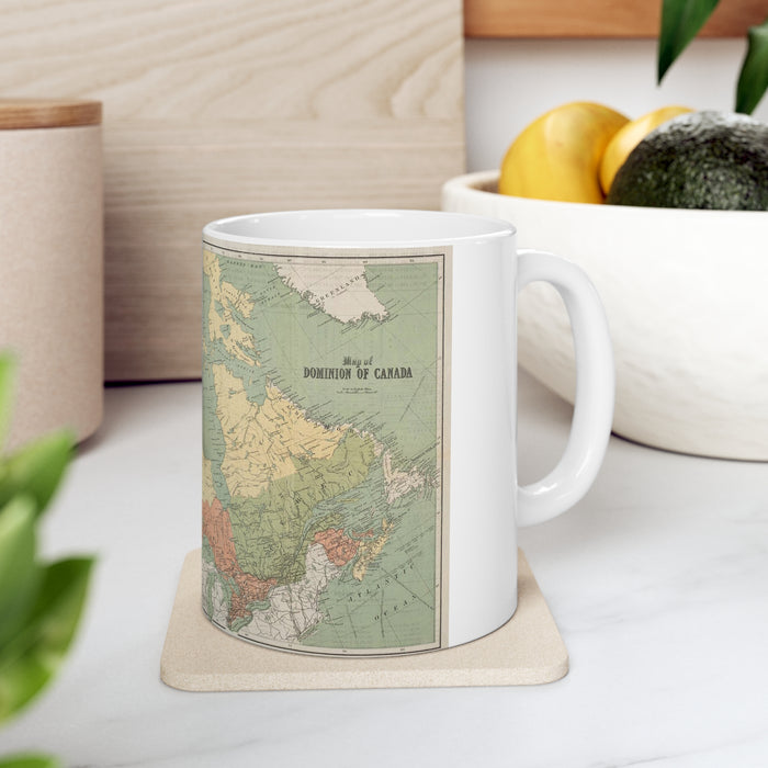 Ceramic Mug 11oz - Canadian Frontier: The Map of Dominion of Canada