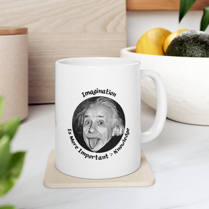 Ceramic Mug 11oz - Einstein: "Imagination is more important than knowledge"