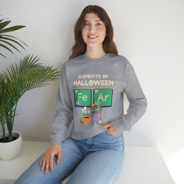 Unisex Heavy Blend™ Crewneck Sweatshirt - Spooky Halloween: Elements of Fear