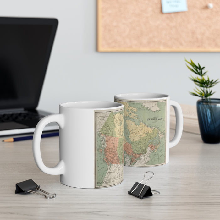 Ceramic Mug 11oz - Canadian Frontier: The Map of Dominion of Canada