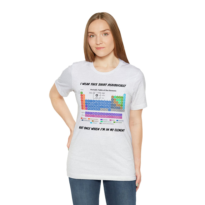 Unisex Jersey Short Sleeve Tee - Elemental Elegance: The Periodic Table of Chemical Elements