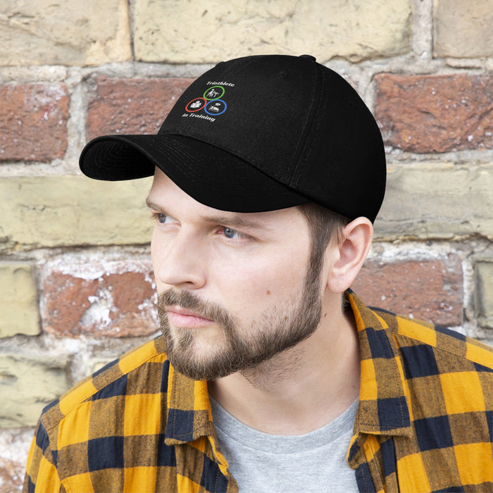 Unisex Twill Hat - Triathlete in Training: Read - Eat - Sleep