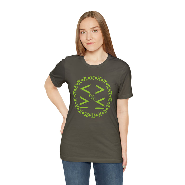 Unisex Jersey Short Sleeve Tee - Pi and Symbols: Mathematical Elegance