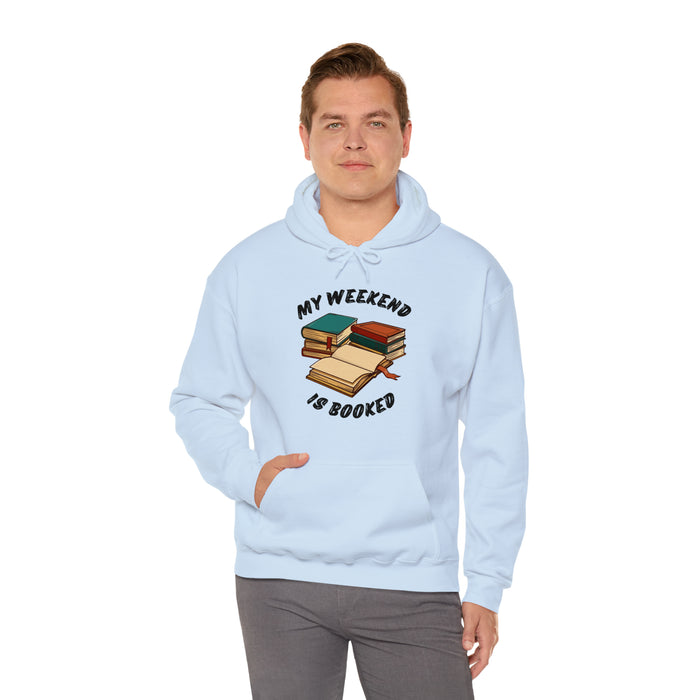 Unisex Heavy Blend™ Hooded Sweatshirt - Literary Escape: "MY WEEKEND IS BOOKED"