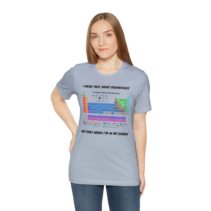 Unisex Jersey Short Sleeve Tee - Elemental Elegance: The Periodic Table of Chemical Elements