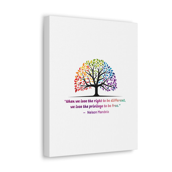 Canvas Gallery Wraps - "When we lose the right to be different, we lose the privilege to be free."