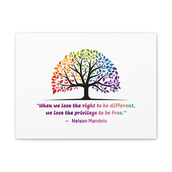 Canvas Gallery Wraps - "When we lose the right to be different, we lose the privilege to be free."