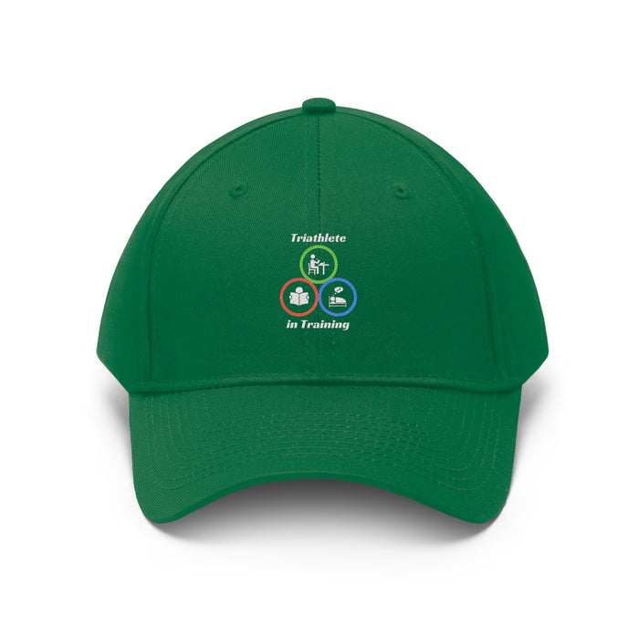 Unisex Twill Hat - Triathlete in Training: Read - Eat - Sleep