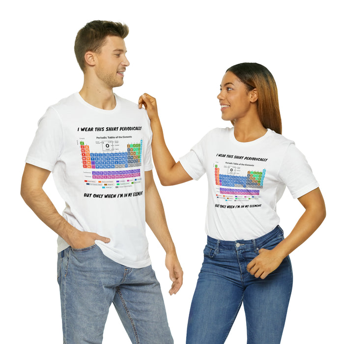 Unisex Jersey Short Sleeve Tee - Elemental Elegance: The Periodic Table of Chemical Elements