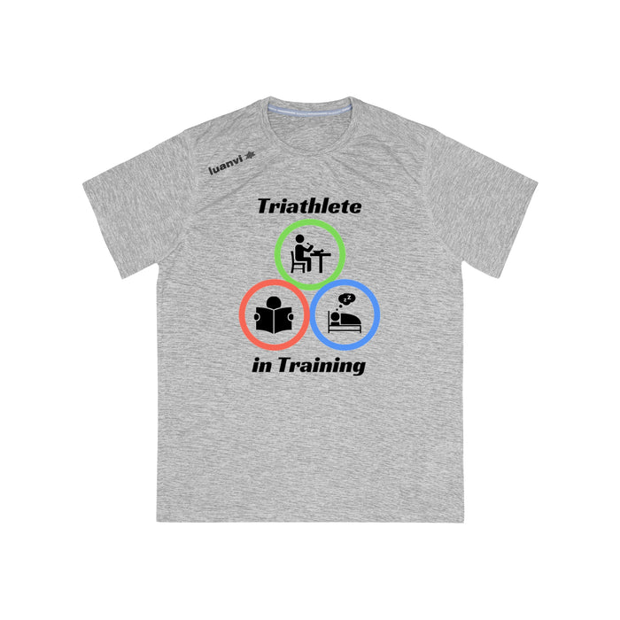 Men's Sports T-shirt - "Triathlete in Training": Read - Eat - Sleep