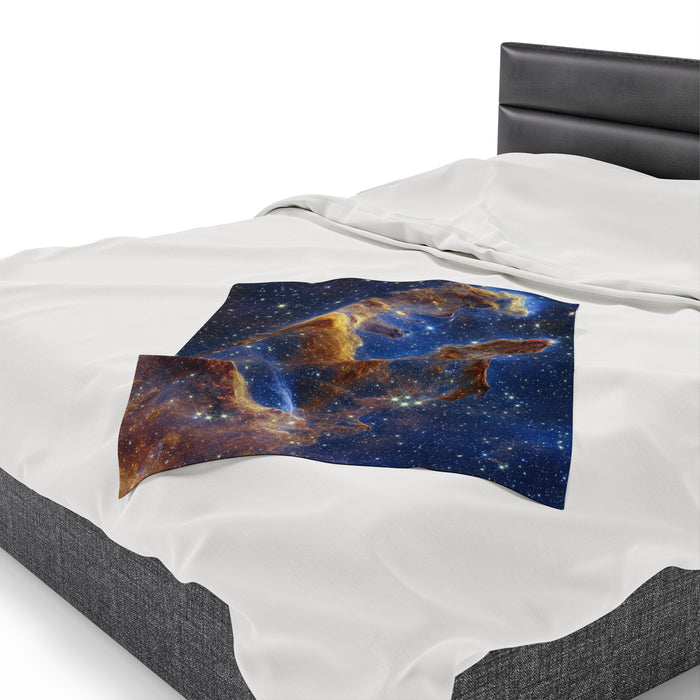 Velveteen Plush Blanket - Stellar Serenity: Pillars of Creation