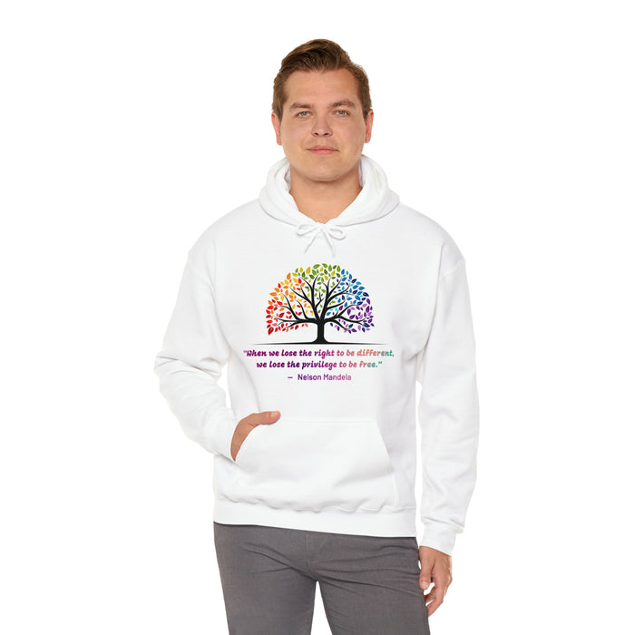 Unisex Heavy Blend™ Hooded Sweatshirt - "When we lose the right to be different, we lose the privilege to be free."