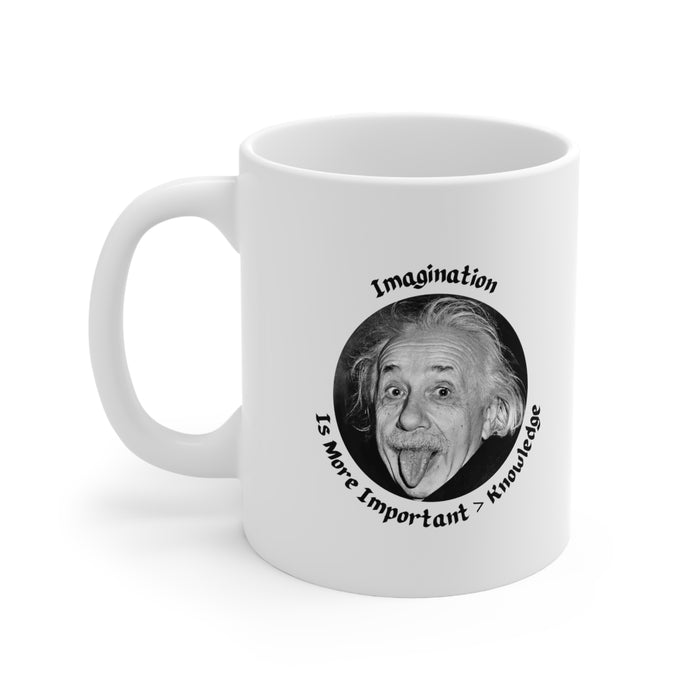 Ceramic Mug 11oz - Einstein: "Imagination is more important than knowledge"