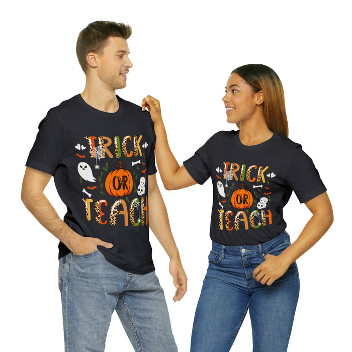 Unisex Jersey Short Sleeve Tee - "Trick or Teach"