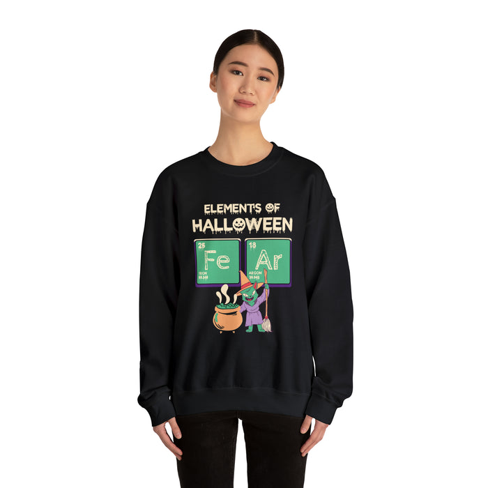 Unisex Heavy Blend™ Crewneck Sweatshirt - Spooky Halloween: Elements of Fear