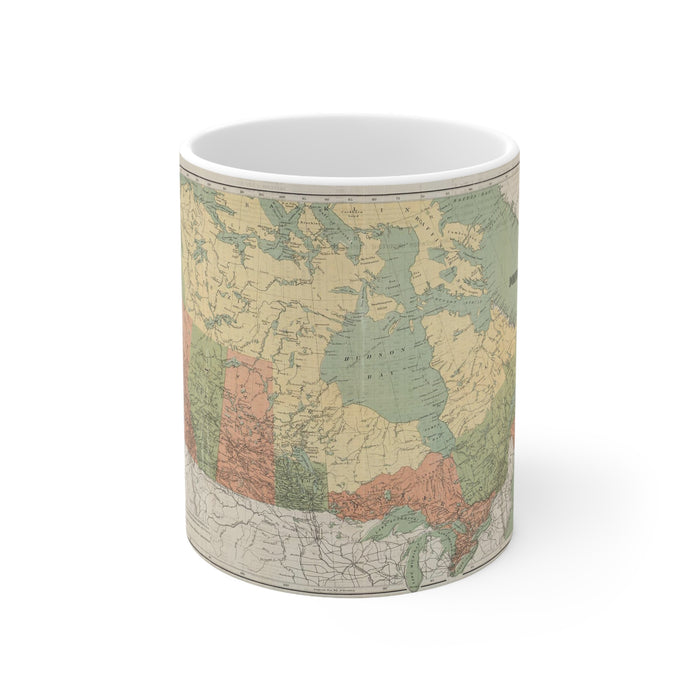 Ceramic Mug 11oz - Canadian Frontier: The Map of Dominion of Canada