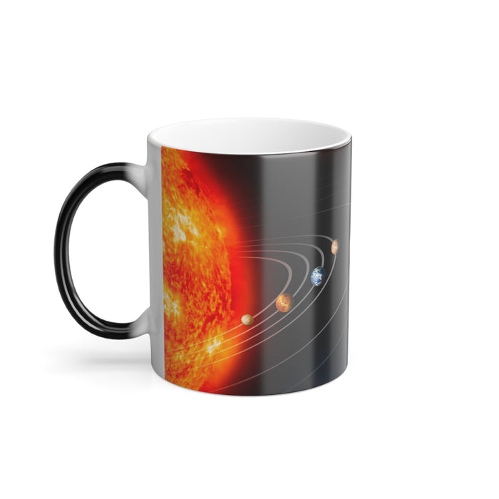 Colour Morphing Mug, 11oz -  Galactic Glimpse: The Solar System